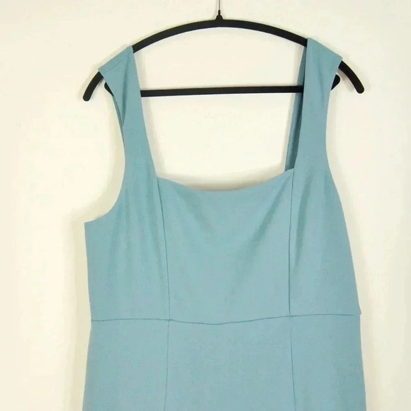 NWT Show Me Your MuMu Eden Midi Dress in Dusty Sage Blue Stretch - Picture 3 of 8